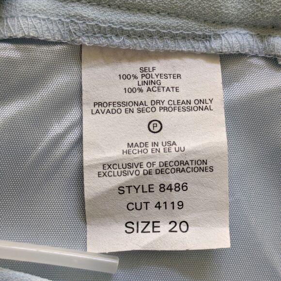 Moshita Couture 2PC Baby Blue Beaded Jacket and Skirt Embellished Jacket Insert - Picture 10 of 15